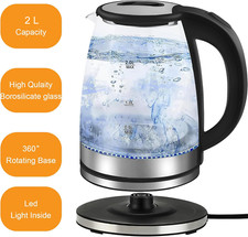 2L Electric Glass Kettle Fast