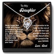 To My Daughter Gifts from Dad Necklace for Daughter Christmas Present Birthday