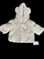 Baby Fur Coat 0-3 With Hat