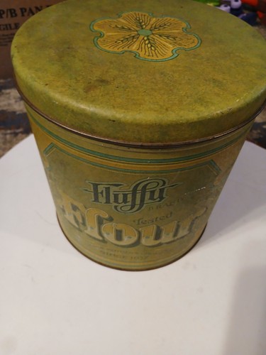 Vintage fluffy flour tin 1977 - vintage,