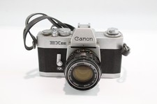 Vintage Canon EXEE SLR Film Camera Mechanically Working w/ Canon 50mm f/1.8 Lens