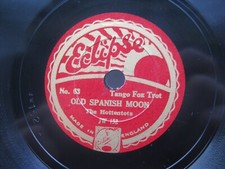 THE HOTTENTOTS 78 RPM 8" OLD