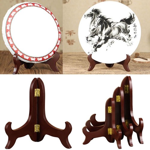 Wooden display plate stands - display,