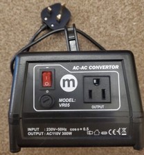 Bench top Transformer VR05 240V to 110V, 300VA, UK to USA