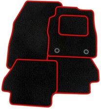 FOR: NISSAN JUKE (2010-2019) - PREMIUM TAILORED CARPET MATS BLACK + RED TRIM
