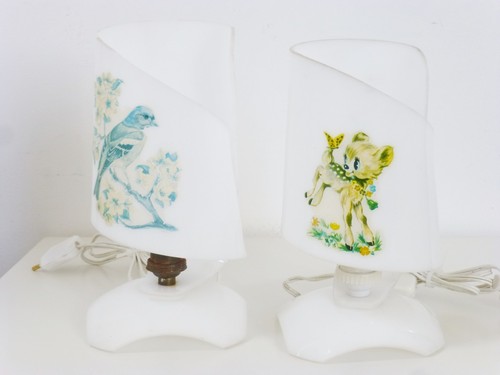 Pair child bedroom lamps - of,