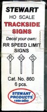 Stewart Products H0 scale Railroad Speed Limit Signs Cat No 860 6 pieces