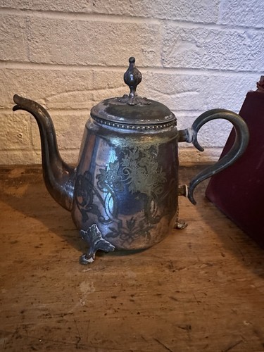 Antique silver plated teapot - antique,