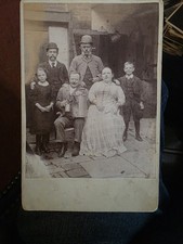 VICTORIAN FAMILY, GENT WITH LARGE COPPER WATER JUG & LADLE.  CABINET PHOTO