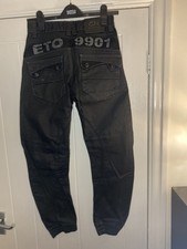 *New* ETO DENIM 9901 JEANS Trousers Black Cotton Size 28" Waist Boys