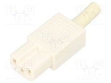 1 pcs x BULGIN - PX0597/WH - Connector: AC supply, plug, female, 10A, 250VAC, IE