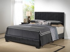 Sleek Black Full Bed For