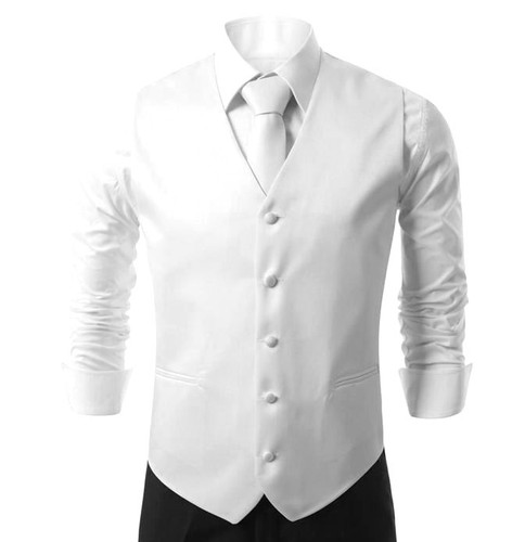 Mens white dress vest and - mens, neck