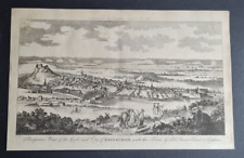 Antique 1773 print - View of Edinburgh with Leith, Burntisland & Kinghorn