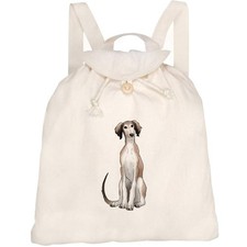 'Saluki Puppy' Canvas Rucksack