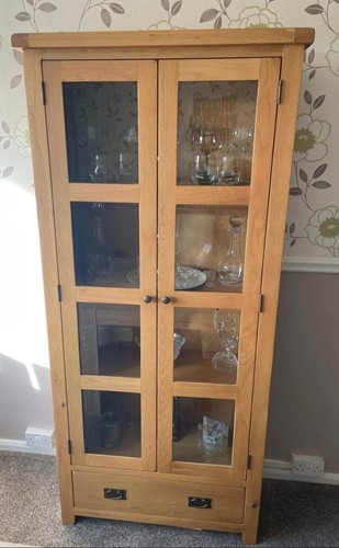 Display cabinet solid oak - solid,