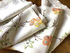 Vintage Ivory White Linen