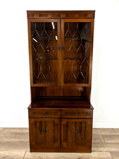 DISPLAY CABINET Yew Wood
