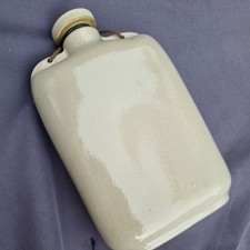 VINTAGE 1942 WW2 BOURNE DENBY STONEWARE HOT WATER BOTTLE POT FLASK