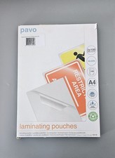 Pavo Laminating Pouches A4 Gloss 2x100 Micron Pack of 100