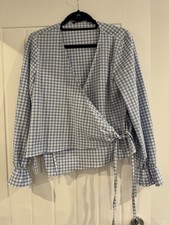 Zara Gingham Crossover Shirt