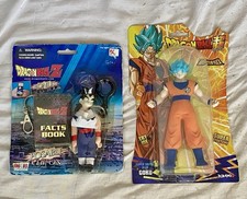 2 Dragon Ball Z Figures Gohan Poseable Clip-on & Super Saiyan Goku Master Flex