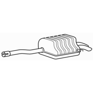 Rear exhaust silencer back - rear,