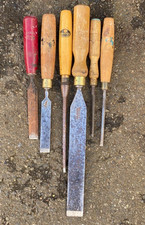 6 x Vintage Chisels Carpenters Tools inc Marples Sorby Mawhood