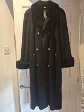 Vintage Mansfield Black Riding Coat  wool Cashmere blend size 10