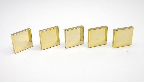 Lego chrome gold plated tile - chrome,