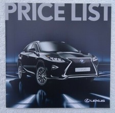 Lexus Price List Brochure 2015 -CT, IS, NX, GS, RX, RC, LS,RC F. Hybrids,Carbon