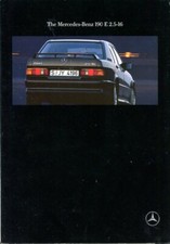 Mercedes-Benz W201 190E 2.5-16 UK market colour sales brochure 1990