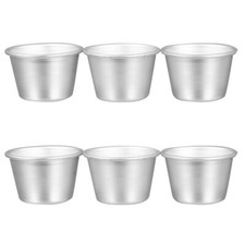 6pcs Cake Baking Tray Deep Metal Cake Tins Pastry Mould Individual Pudding Molds
