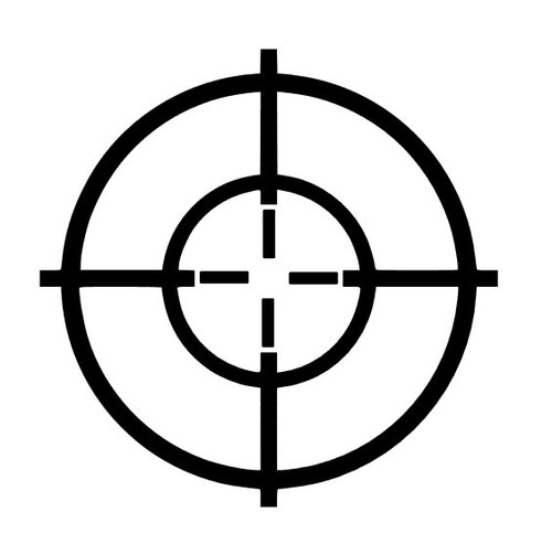 Crosshair target vinyl decal - target,