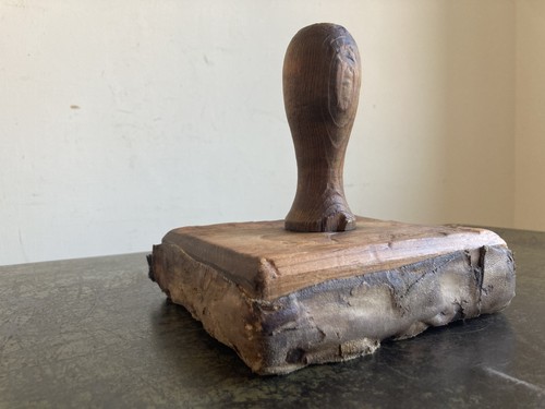 Antique wooden hand stamp - antique,