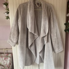 Cozee Home  Beige Super-soft Waterfall Robe Cardigan, Size Large BN  QVC