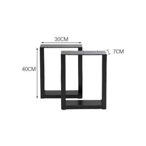 2pcs square steel - metal, table