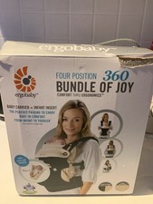 Ergobaby Four Position 360 Bundle Of Joy Baby Carrier+Infant Insert Black Camel