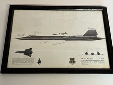 SR-71A Blackbird USAF Signed Photo RAF Midenhall 47cm X 32.5cm