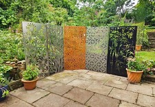 Tall steel garden wall - 1.8m,