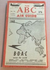 ABC AIR GUIDE TIMETABLE JUNE 1946 BSAA FLYING BOATS MEA EAA BOAC IRAQI AIRWAYS 