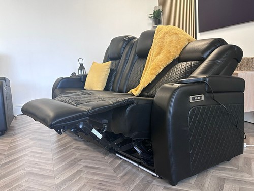 Black electric recliner - black,