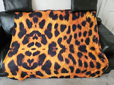 faux animal print leopard fleece  throw real life like print brand new.