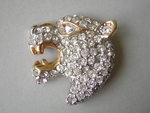 Brooch tiger head panther - head,