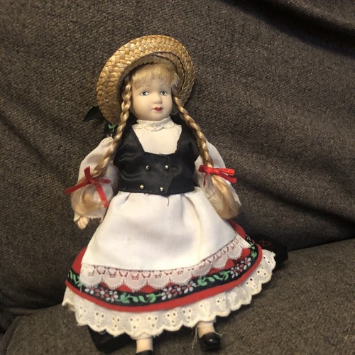 Vintage porcelain doll - porcelain, in