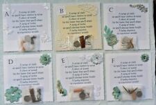 Wedding keepsake cards, hand made cards 14.5 cm square with genuine sixpence
