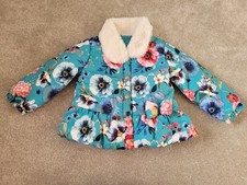 Size 1.5-2 Years Next Girls Floral Themed Coat Jacket 