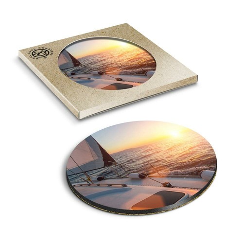 Boxed round coasters - boxed,