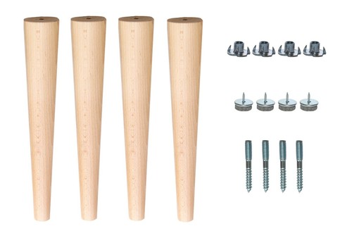 Wooden furniture round - wooden, tapered