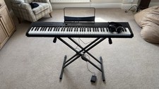 Gear4music SDP-2 Stage Digital Piano In Black with Stand Headphones and Pedal